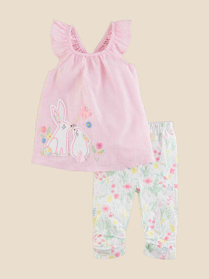 Annie Seersucker Tunic and Capri Set by MudPie - TULLABEE