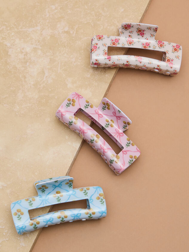 Pink Lemonade Claw Clip Detail 2 - TULLABEE