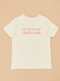Put it on Dads Tab Tee Shirt Detail 2 - TULLABEE