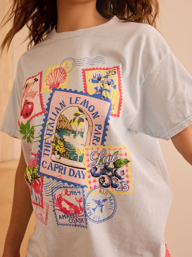 Tropic Mail Oversized Graphic Tee Detail 3 - TULLABEE