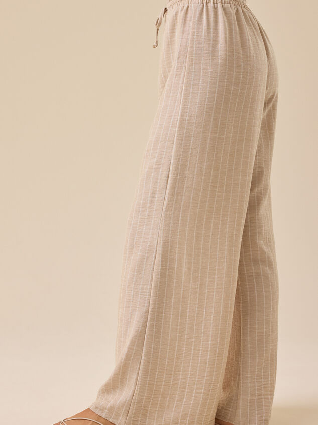 Hollis Striped Linen Pants Detail 3 - TULLABEE