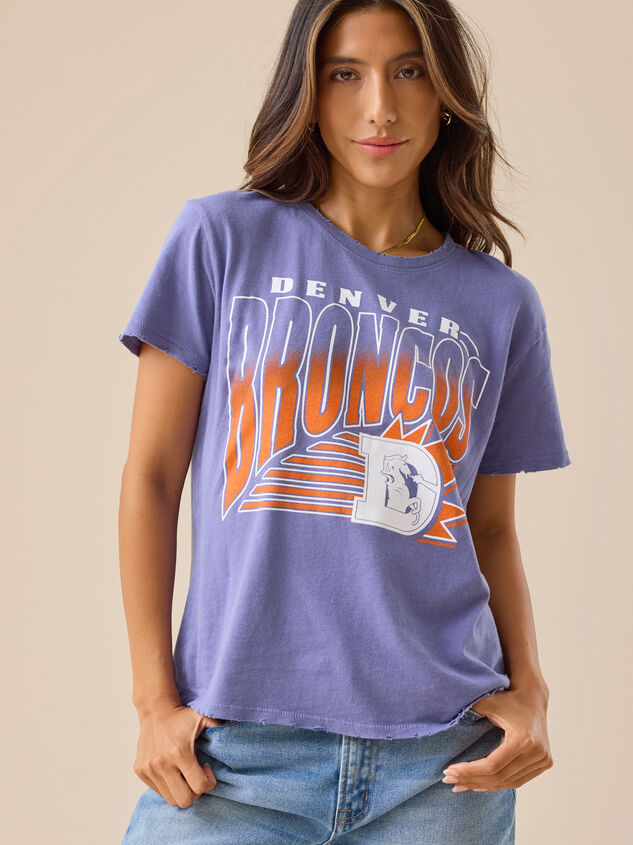 Denver Broncos Distressed Tee Detail 4 - TULLABEE