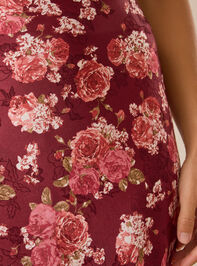 Cassidy Floral Midi Skirt Detail 2 - TULLABEE
