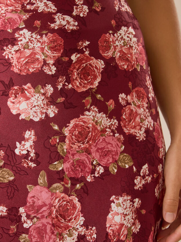 Cassidy Floral Midi Skirt Detail 2 - TULLABEE