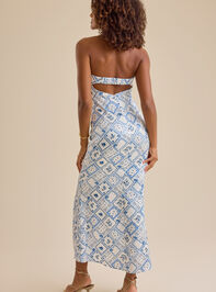 Donna Satin Maxi Dress Detail 4 - TULLABEE