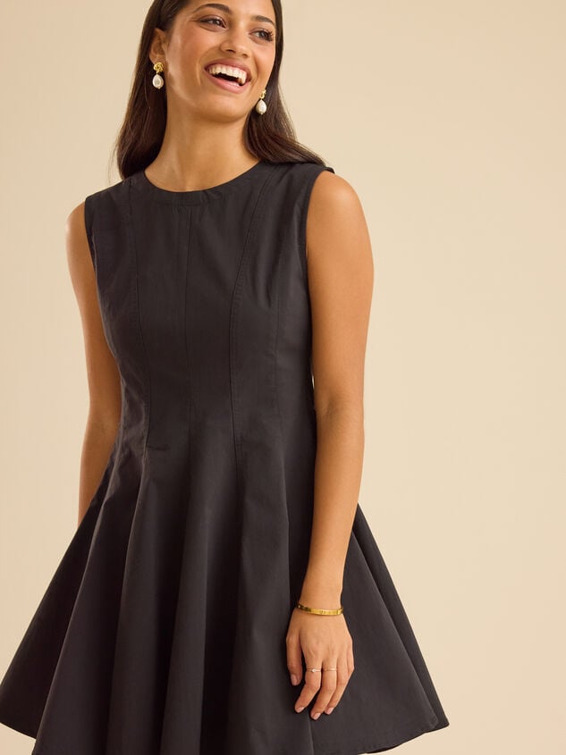 Shay Pleated Mini Dress Detail 2 - TULLABEE