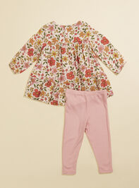 Aria Toddler Floral Dress and Legging Set Detail 2 - TULLABEE