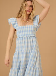 Baylin Gingham Maxi Dress Detail 5 - TULLABEE