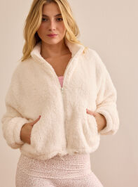 Cloud Cabin Sherpa Full Zip Jacket Detail 2 - TULLABEE