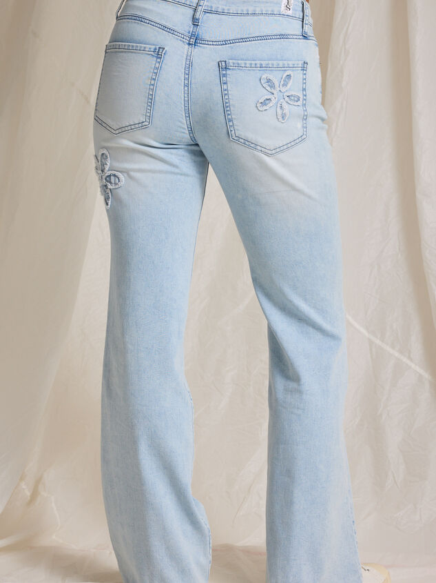 Belle Floral Jeans Detail 5 - TULLABEE