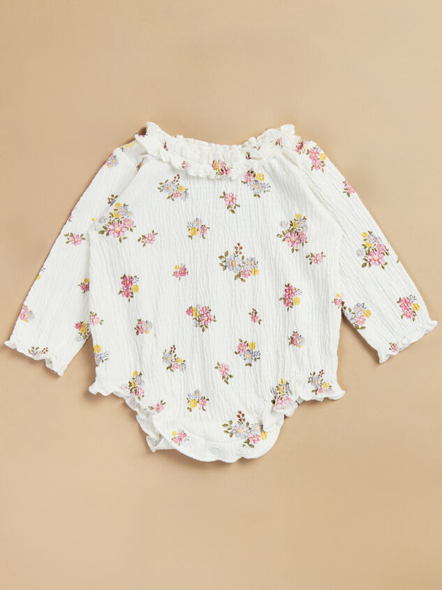 Louisa Floral Ruffle Bodysuit by Mudpie - TULLABEE