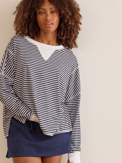 Her League Striped Pullover - TULLABEE