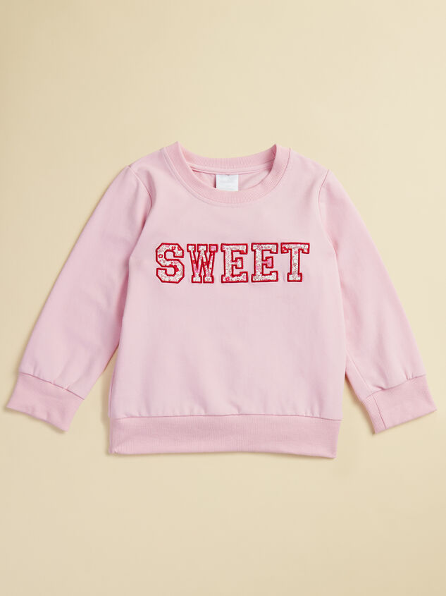 Sweet Floral Patch Sweatshirt Detail 2 - TULLABEE