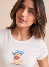 Country Duck Baby Tee Detail 3 - TULLABEE