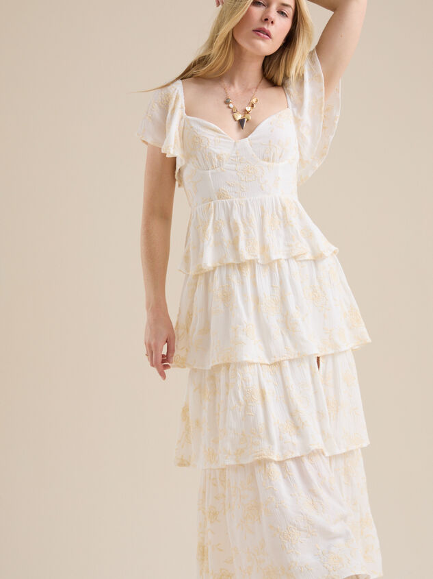Roxanne Layered Maxi Dress Detail 4 - TULLABEE