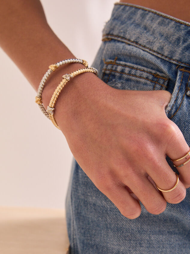 Mixed Metal Twisted Stretch Bracelet Pack - TULLABEE