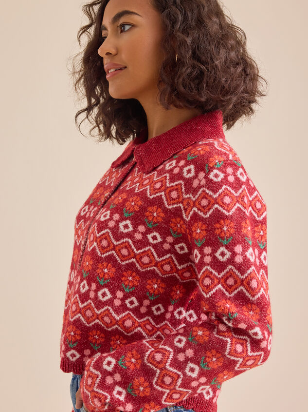 Portia Collared Cardigan Detail 4 - TULLABEE