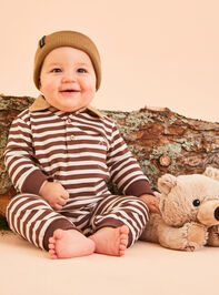 Kingston Striped Polo Jumpsuit by Me + Henry - TULLABEE