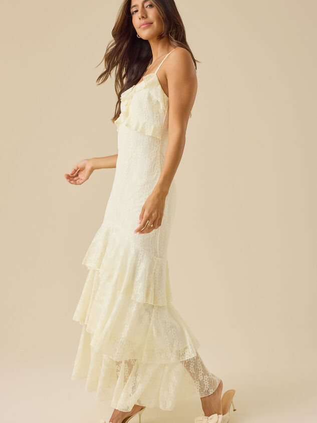 Adrianna Lace Maxi Dress Detail 4 - TULLABEE