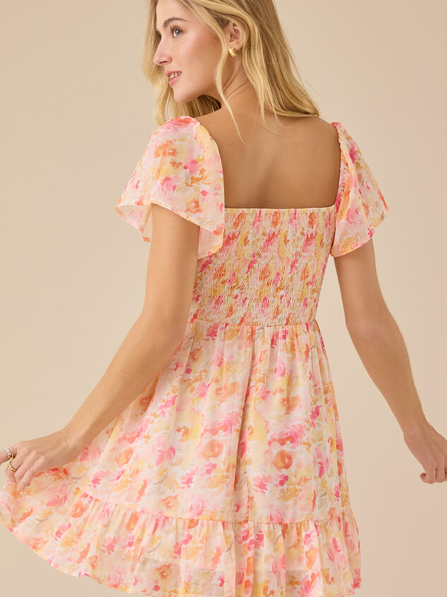 Sonnet Lace Ruffle Mini Dress Detail 5 - TULLABEE