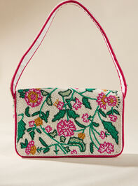 Floral Beaded Bag Detail 4 - TULLABEE