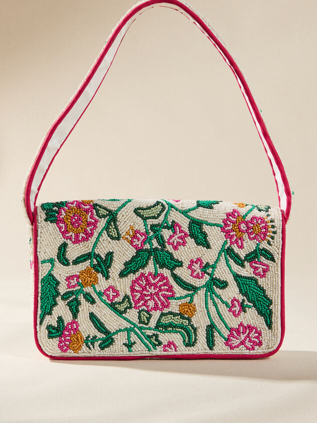 Floral Beaded Bag Detail 4 - TULLABEE