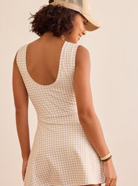 Modern Twist Gingham Wrap Dress Detail 5 - TULLABEE