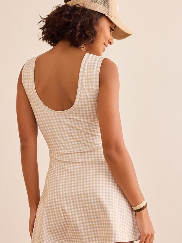 Modern Twist Gingham Wrap Dress Detail 5 - TULLABEE