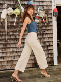 Ellie Linen Crop Pants - TULLABEE