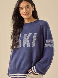 Brynn Ski Varsity Sweater Detail 6 - TULLABEE