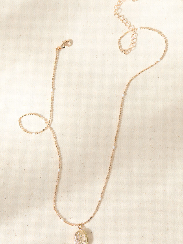 Floral Pendant Pearl Locket Detail 3 - TULLABEE