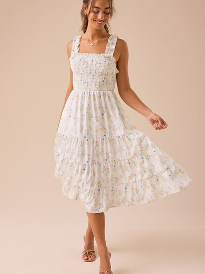 Vivienne Floral Mama Midi Dress - TULLABEE