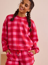 Supersoft Crew Plaid Pullover Detail 2 - TULLABEE