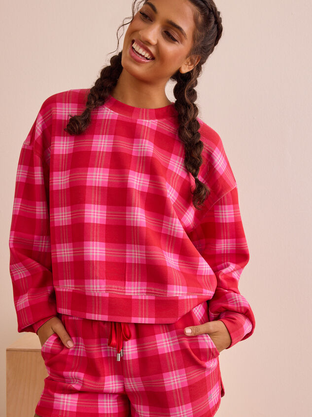 Supersoft Crew Plaid Pullover Detail 2 - TULLABEE