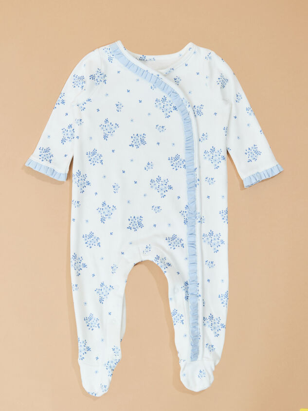 Skye Baby Ditsy Floral Sleeper Detail 2 - TULLABEE