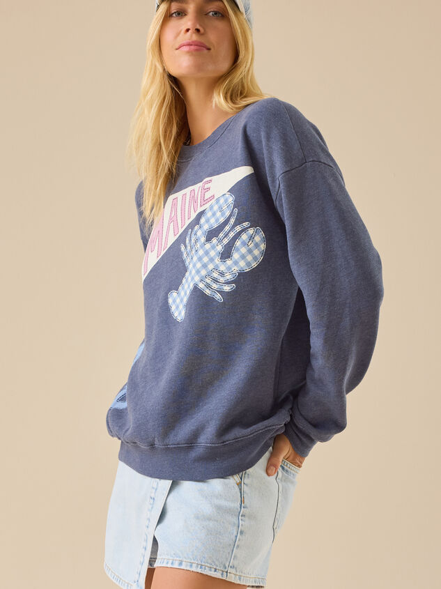 Maine Pennant Graphic Pullover Detail 3 - TULLABEE