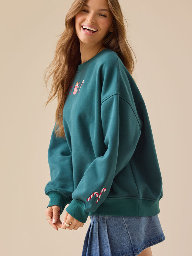 Hot Cocoa Recipe Sweatshirt Detail 4 - TULLABEE