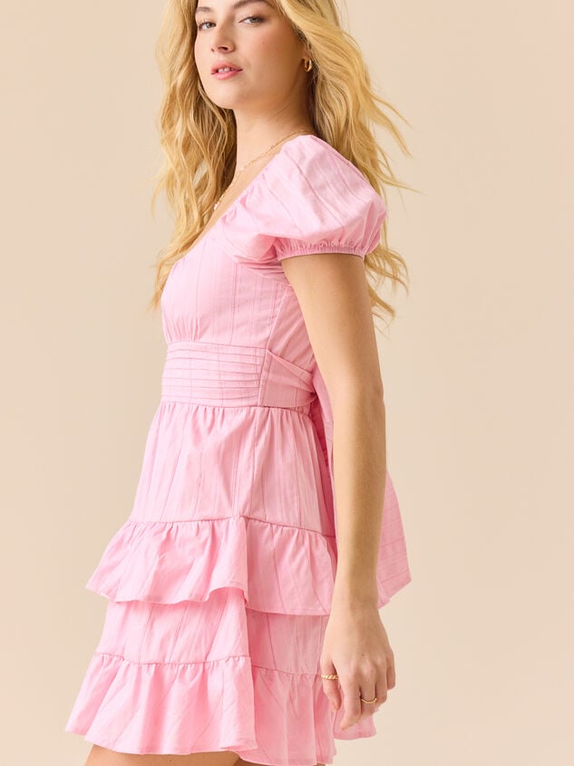 Maddy Puff Sleeve Dress Detail 2 - TULLABEE