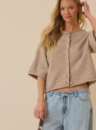 Eloise Roll Neck Cardigan Detail 4 - TULLABEE