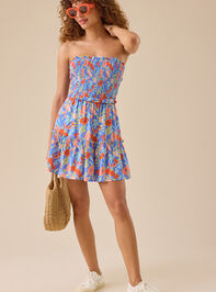 Lyvia Strapless Floral Mini Dress Detail 3 - TULLABEE