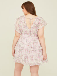 Shackly Floral Ruffle Mini Dress Detail 5 - TULLABEE