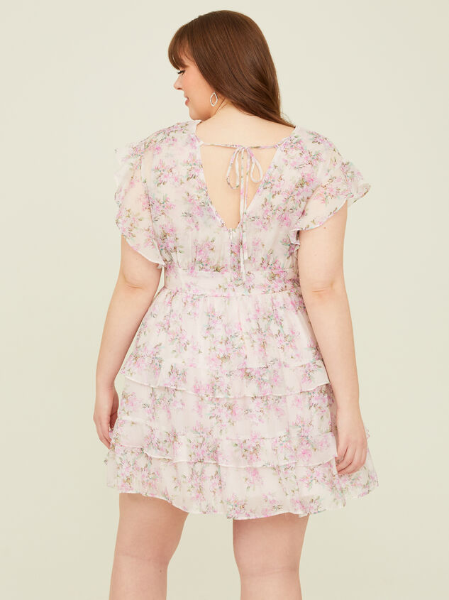 Shackly Floral Ruffle Mini Dress Detail 5 - TULLABEE