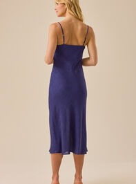 Eva Satin Midi Dress Detail 4 - TULLABEE