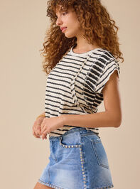 Marlee Mixed Stripe Top Detail 5 - TULLABEE