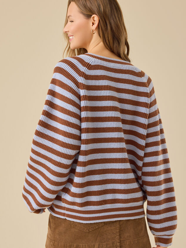 Hadley Striped Cardigan Detail 5 - TULLABEE