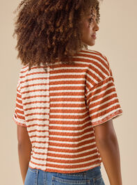 Vala Striped Knit Top Detail 5 - TULLABEE
