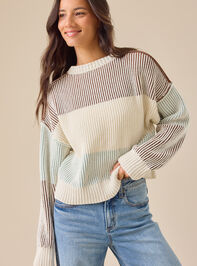 Sloane Ribbed Striped Sweater Detail 4 - TULLABEE