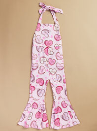 Candy Hearts Halter Jumpsuit Detail 2 - TULLABEE