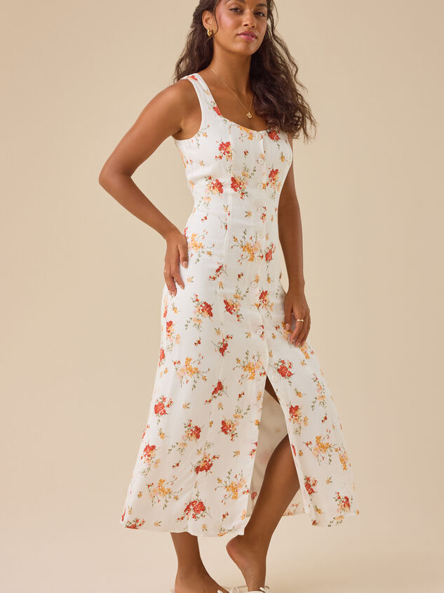 Imogen Floral Maxi Dress Detail 3 - TULLABEE