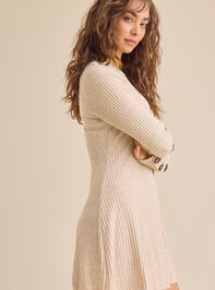 Bethanie Button Sleeve Sweater Dress Detail 4 - TULLABEE